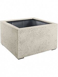 Кашпо Grigio low cube antique white-concrete L80 W80 H60