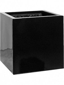 Кашпо Fiberstone fleur black m