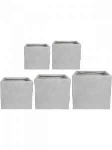 Кашпо Amfa divider grey 48 см. (3 набора по 5 кашпо)