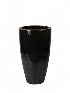 Кашпо Plain partner black shiny 69 см