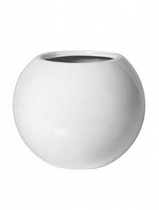 Кашпо Fiberstone glossy white beth s