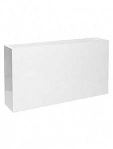 Кашпо Fiberstone glossy white jort slim s