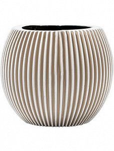 Кашпо Capi "Nature vase ball groove ii ivory" (упаковка 4 шт.)