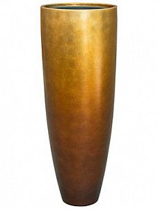 Кашпо Metallic silver leaf partner matt honey (с техническим кашпо) D34 H90