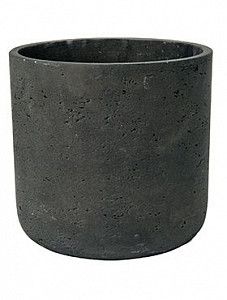 Кашпо Rough charlie s black washed