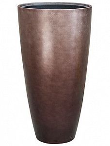 Кашпо Metallic silver leaf partner matt coffee (с техническим кашпо) D49 H90