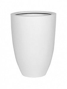 Кашпо Fiberstone matt white ben xl