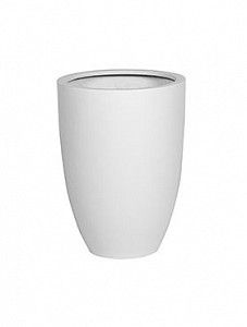 Кашпо Fiberstone matt white ben l