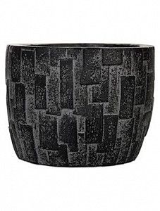 Кашпо Capi "Nature stone egg planter iii black" (упаковка 2 шт.)