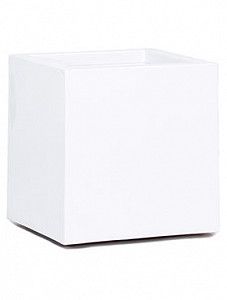 Кашпо Premium cubus white 80 см.