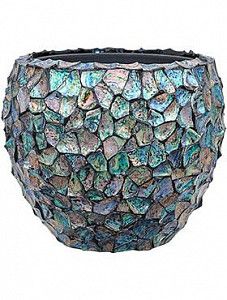 Кашпо Oceana abalone couple dark blue (with liner) 45 см.