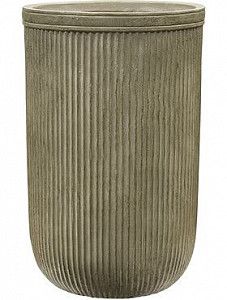Кашпо Vertical rib cylinder green 57 см.