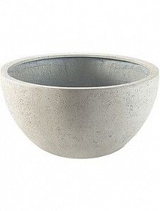 Кашпо Grigio low egg pot antique white-concrete 16 см.