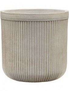 Кашпо Vertical rib cylinder beige 40 см.