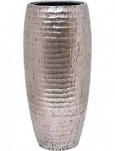 Кашпо Opus hammered partner silver (с техническим кашпо) 75 см.