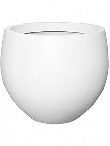 Кашпо Fiberstone matt white jumbo orb m