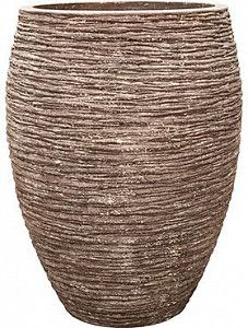 Кашпо Polystone coated ribbed emperor rock