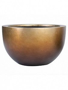 Кашпо Metallic silver leaf bowl matt honey 27 см