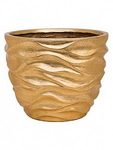 Кашпо Luxe lite glossy sea couple gold 35 см.