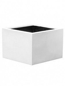 Кашпо Fiberstone glossy white jumbo middle high m