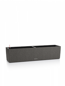 Кашпо с автополивом "Balconera stone 80" Черный графит