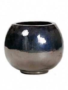 Кашпо Plain globe metal glaze