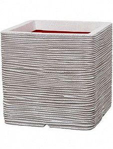 Кашпо Capi "Nature rib nl planter square i ivory"