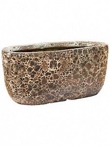 Кашпо Lava oval relic rust metal (glazed inside) 15 см.