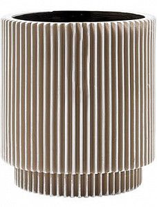 Кашпо Capi "Nature vase cylinder groove iii ivory" (упаковка 2 шт.)