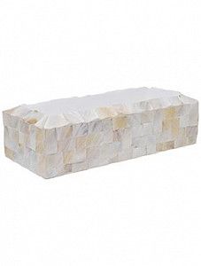 Кашпо Oceana pearl table planter rectangle white L55 W22