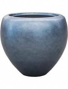 Кашпо Metallic silver leaf couple matt ice (с техническим кашпо) 45 см.