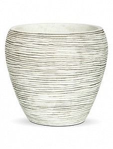 Кашпо Capi "Nature vase tapering round rib i white" (упаковка 2 шт.)