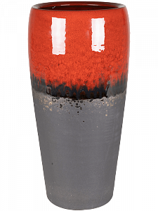 Кашпо Amora duo black red 35 см.