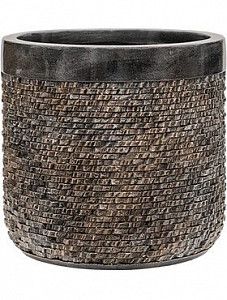 Кашпо Luxe lite universe layer cylinder bronze 31 см.