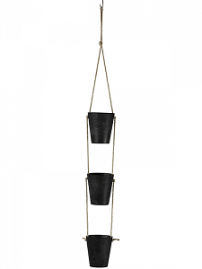 Настенное кашпо Artstone claire hanger black 9 см. (упаковка 24 шт.)