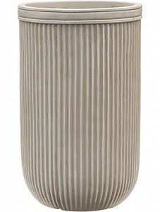 Кашпо Vertical rib cylinder beige 47 см.