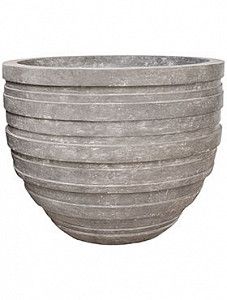 Кашпо Polystone coated junar couple raw grey 88 см.