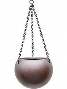 Подвесное кашпо Gradient hanging globe matt coffee 19 см.