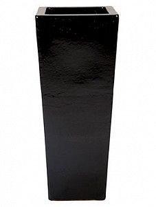 Кашпо Plain kubis black shiny 90 см.