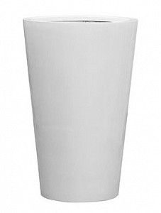 Кашпо Fiberstone glossy white belle xl