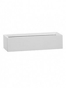 Кашпо Fiberstone glossy white balcony slim low L40