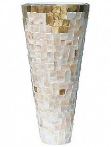 Кашпо Oceana pearl copper partner white yellow 110 см.