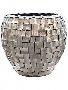 Кашпо Oceana steel couple grey 55 см.