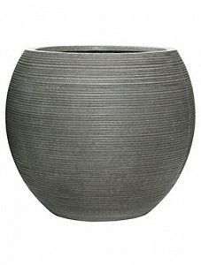 Кашпо Ridged horizontally abby m dark grey