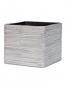 Кашпо Capi "Nature planter square iv rib ivory" (упаковка 4 шт.)