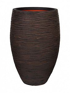 Кашпо Capi "Nature rib nl vase elegant deluxe ii dark brown"