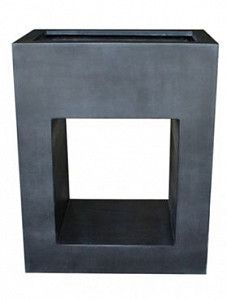 Кашпо Fiberstone hole in one black