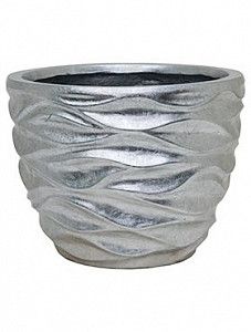 Кашпо Luxe lite glossy sea couple silver 30 см.