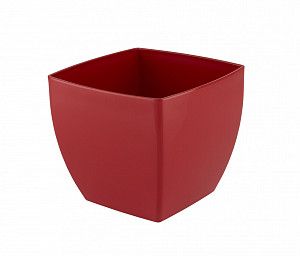 Кашпо Артевази Siena L20 W20 H18 см красное глянцевое