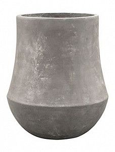 Кашпо Polystone coated plain darcy raw grey 56,5 см.